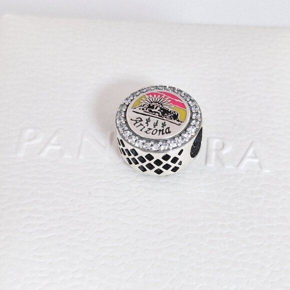 Pandora Arizona Exclusive Sunset Enamel Bead Charm S925 Silver with box - Picture 6 of 7